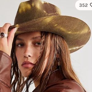 NWOT Free People ASN Cowboy In LA Wool Felt Fedora Hat